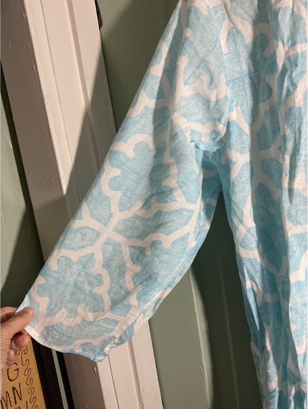 Roberta Roller Rabbit Blue and White Embroidered Tunic Dress - Picture 5 of 11